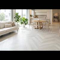 פרקט פולימרי פישבון לבן פנינה