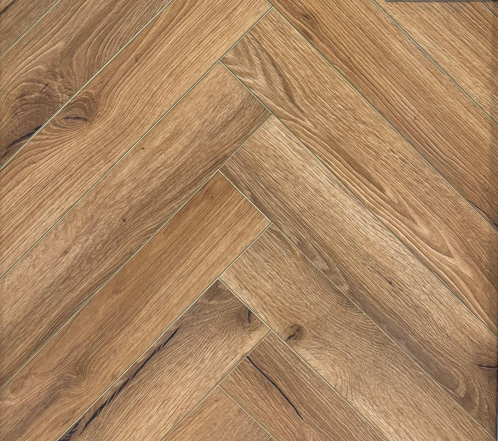 פרקט פולימרי פישבון SPC PURE אלון כהה עם עיניים / מחיר מוזל