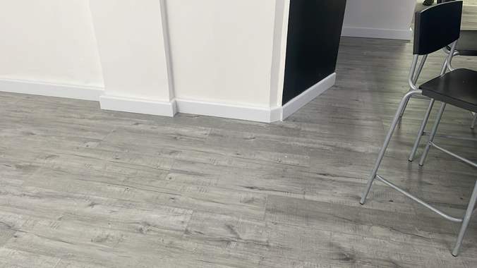 פרקט פולימרי SPC צבע שיטה מוברש גידים מושחרים / מחיר מוזל : image 2