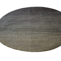 שטיח עגול מקש עבודת יד ירוק זית קוטר 140