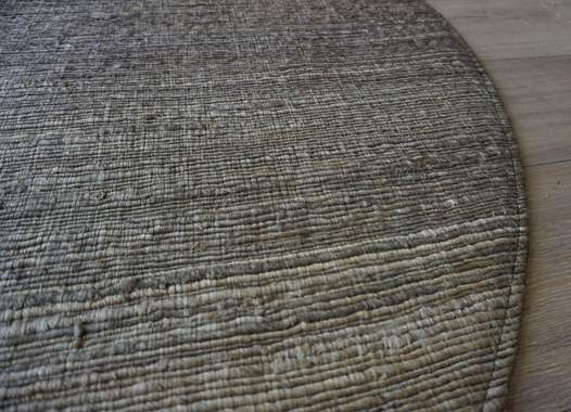 שטיח עגול מקש עבודת יד ירוק זית קוטר 140 : image 2