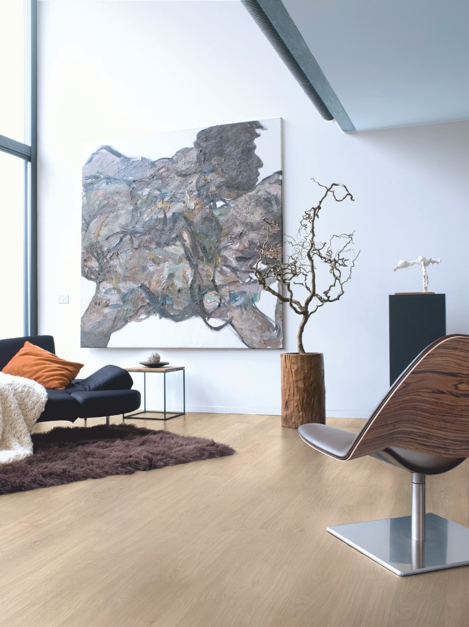 פרקט קוויק סטפ ELIGNA צבע Light grey varnished oak אלון לכה אפור בהיר 