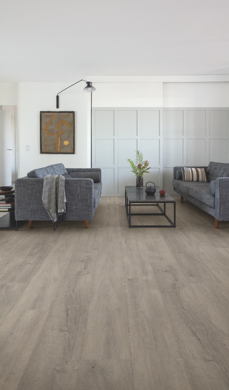 פרקט קוויק סטפ SIGNATURE אלון אפור רך 