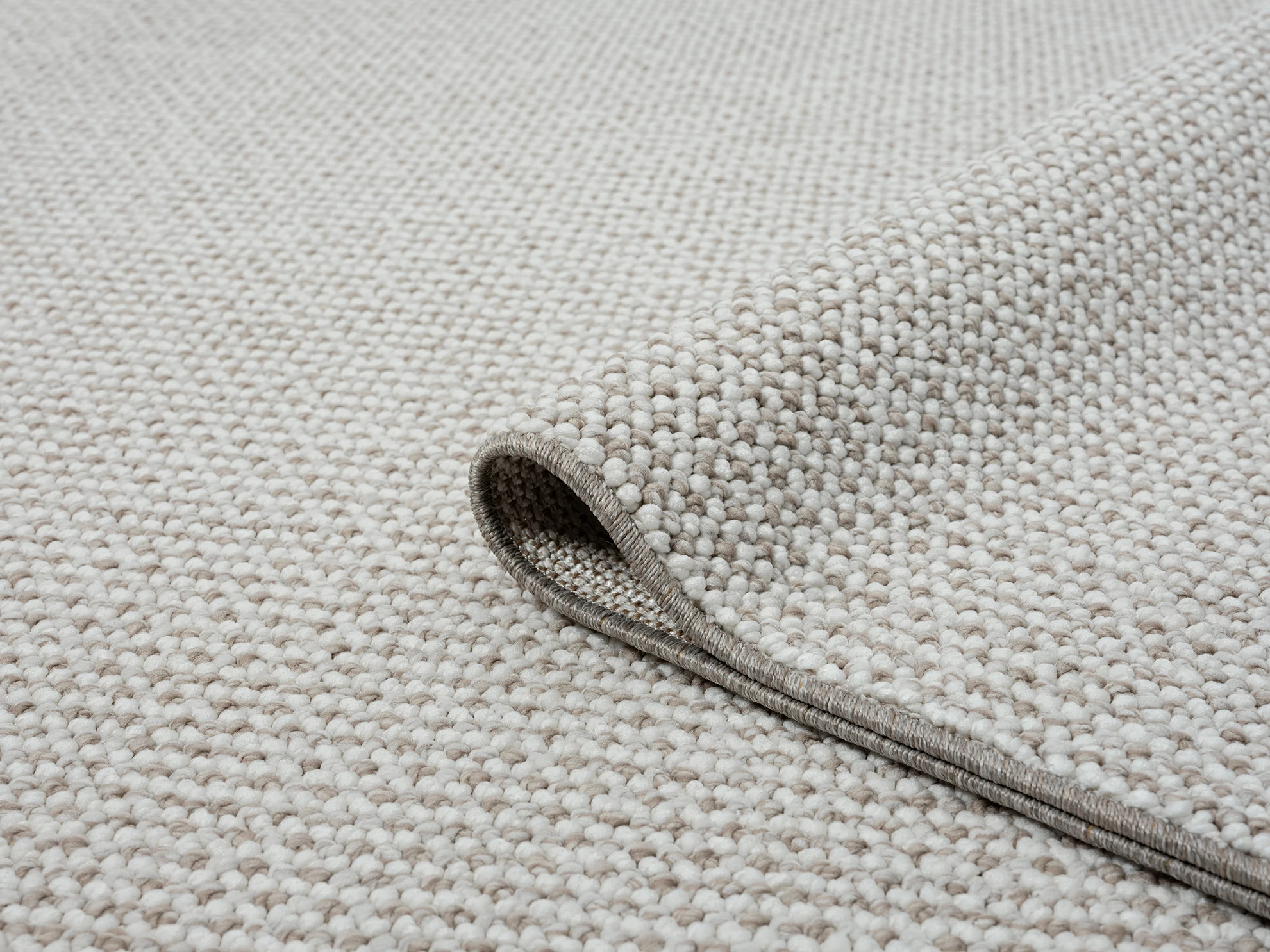 שטיח דגם CALIFORNIA לולאות צבע בז' לבן  : Thumb 1