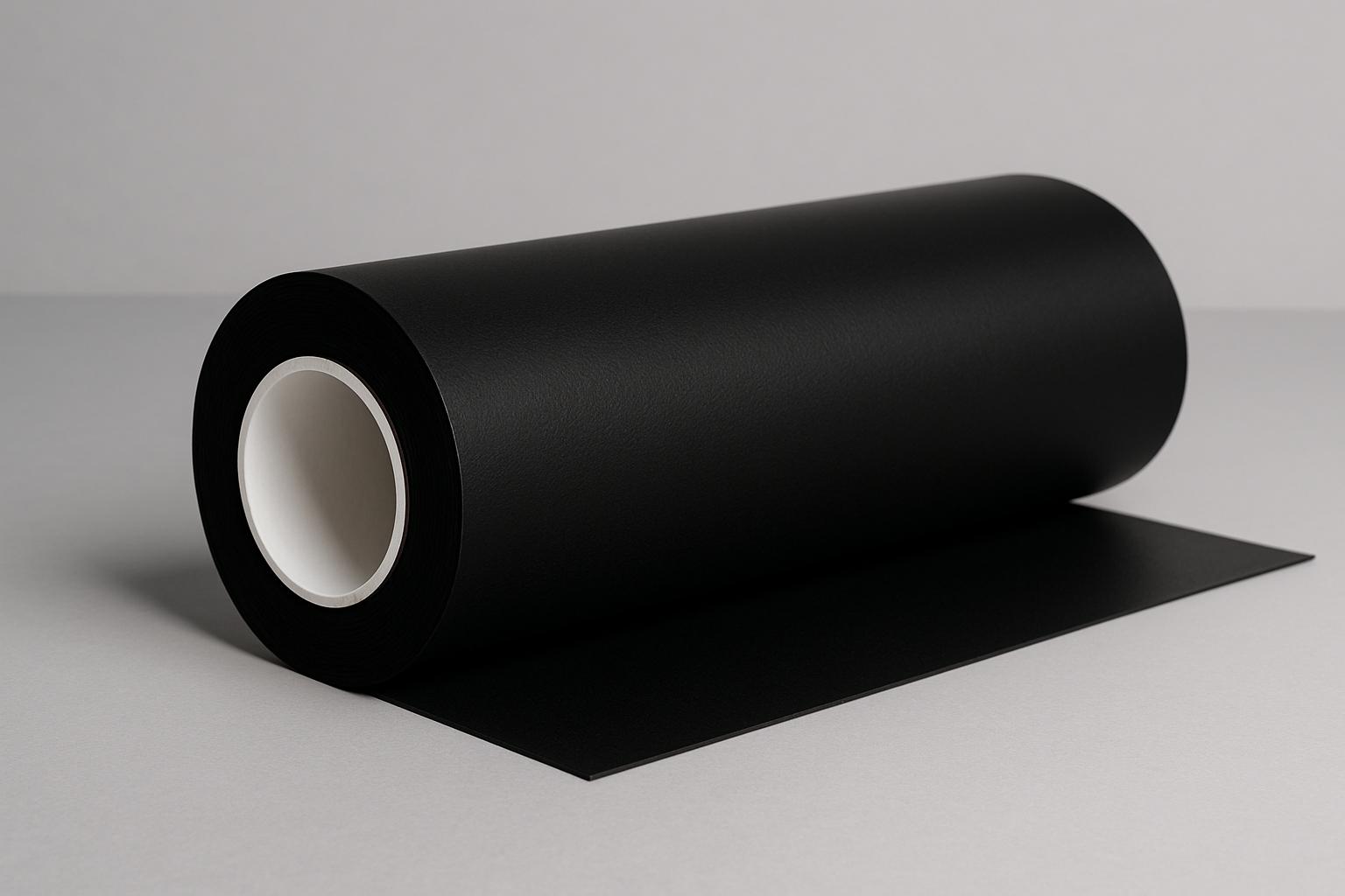 PVC שחור רוחב גליל 2 מטר המחיר ל1 מטר רבוע 