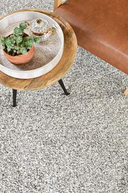 שטיח בלגי דגם שאגי שעיר משולב אפור לבן : image 1