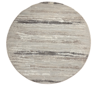שטיח עגול אלמנט משי צבע שמנת אפרפר