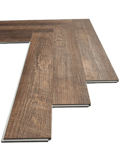 פרקט פישבון פולימרי SPC שקד משויש